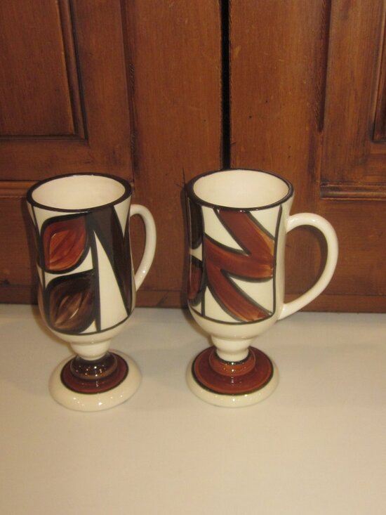 Vintage Hawaii Other - Hawaii Tapa Cloth Mugs Irish Coffee Set